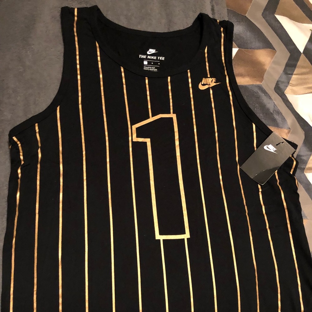 Black and Gold Nike Tank
